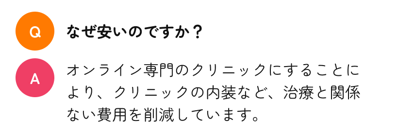 Q. なぜ安いのですか?
